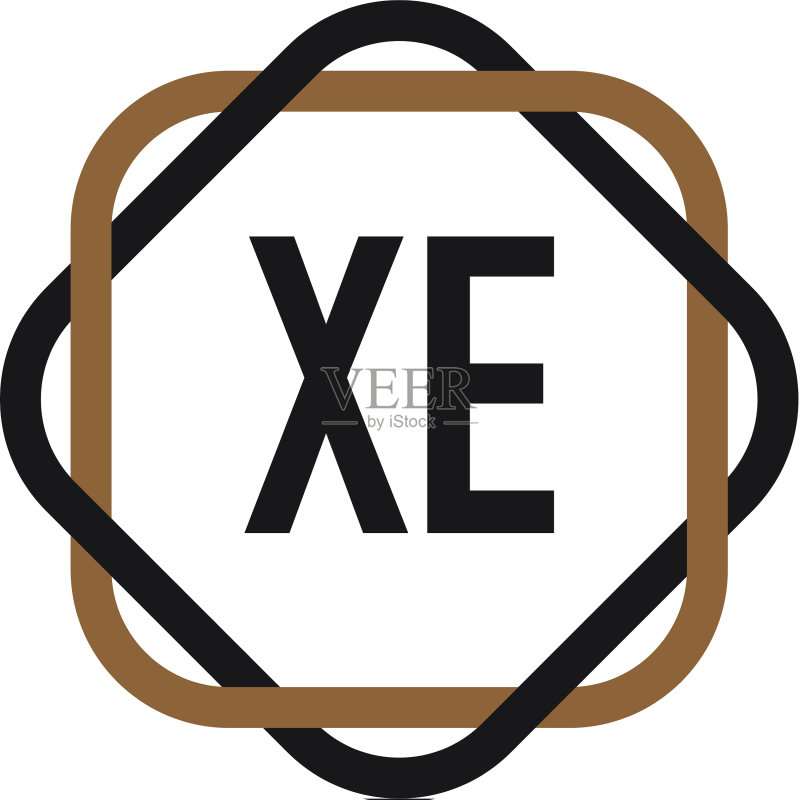 字母XE优雅logo设计模板图标素材