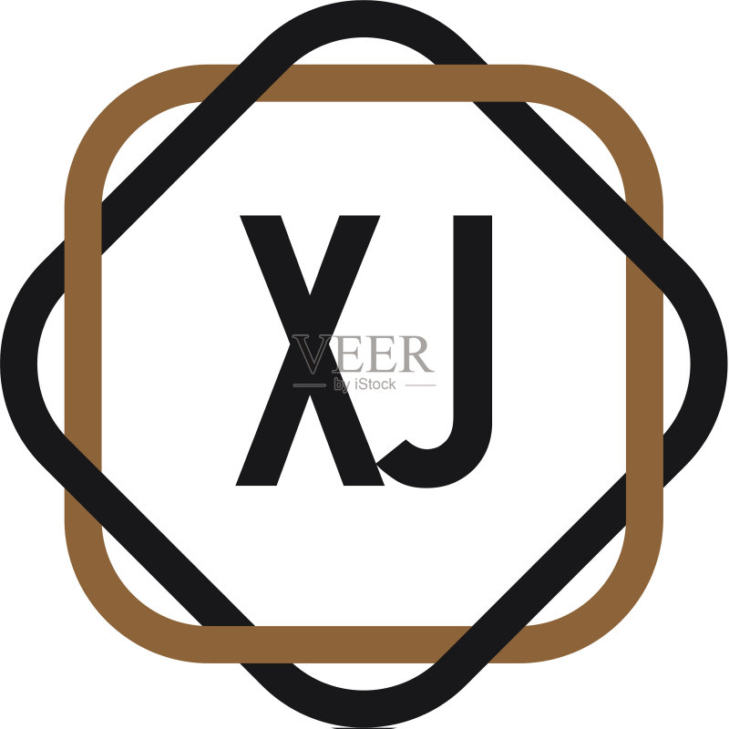 首字母XJ优雅标志设计模板图标素材