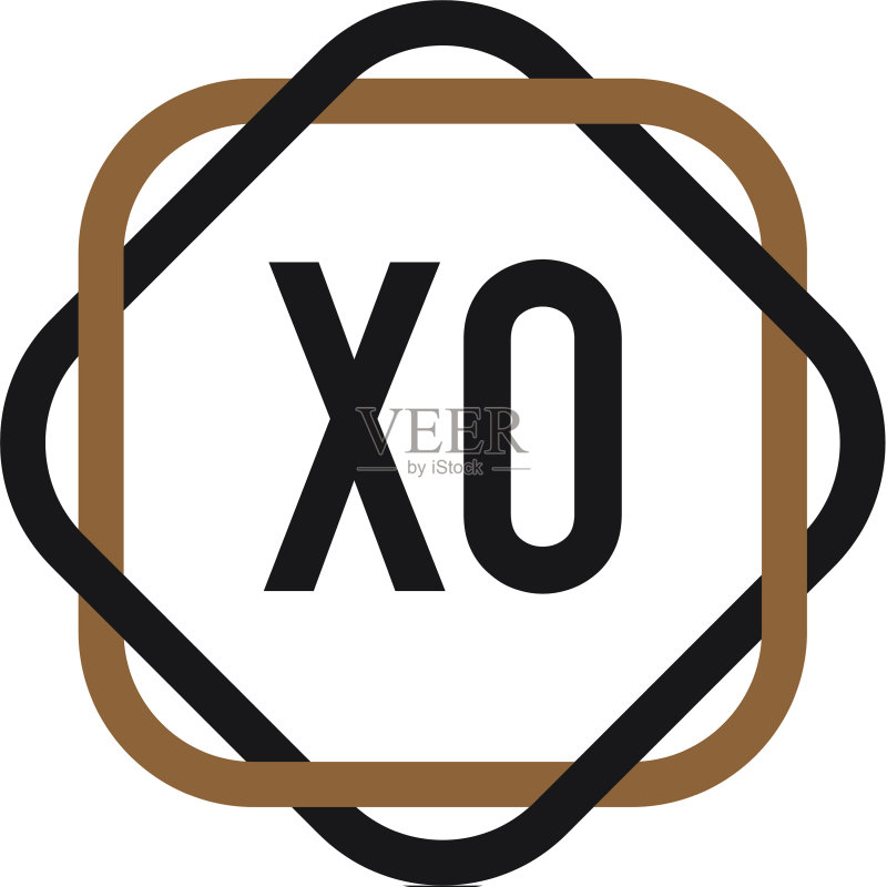 字母XO优雅Logo设计模板图标素材