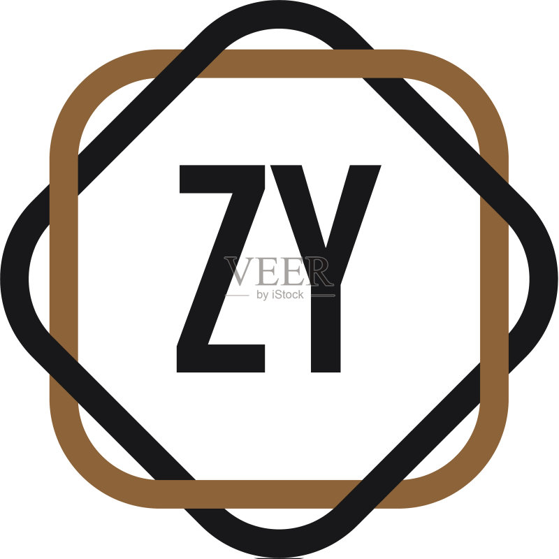 首字母ZY优雅Logo设计模板图标素材