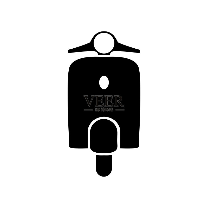 Vespa踏板车图标设计模板图标素材
