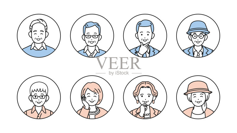 老年人图标图示图标素材