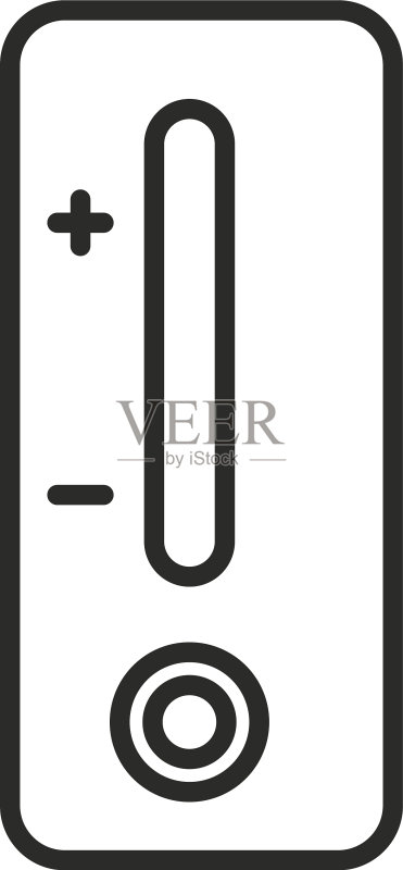 疫苗研究科学数字温度计线条图标素材