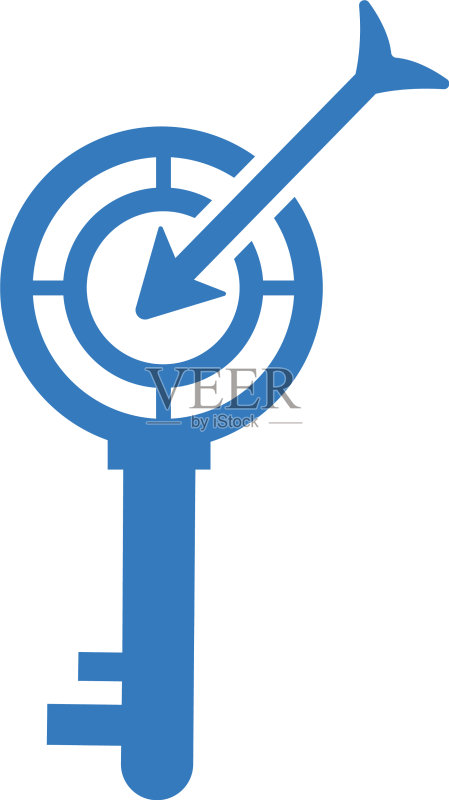 关键词SEO目标蓝色图标图标素材
