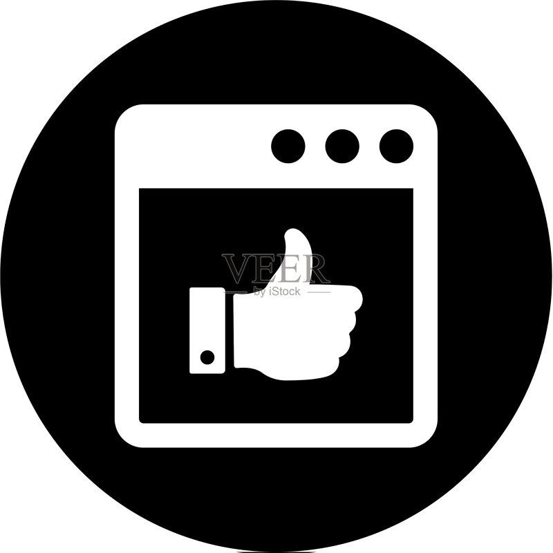 反馈点赞网站图标黑色图标素材