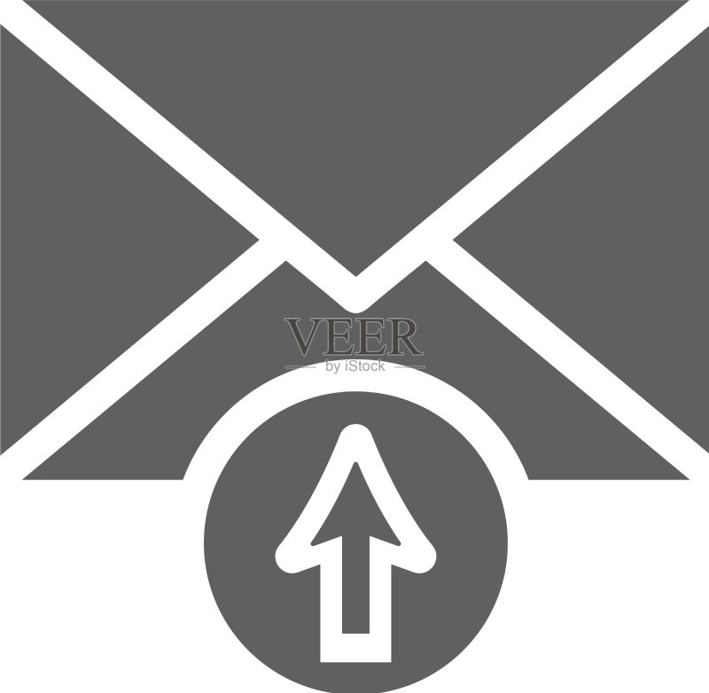 灰色邮件发送图标图标素材
