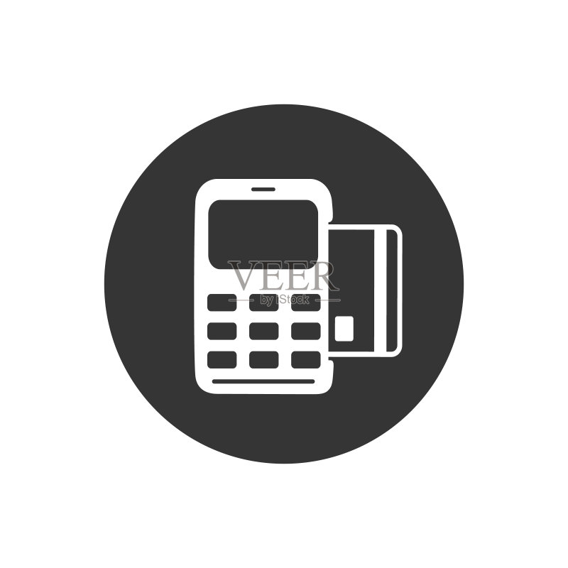 白色信用卡机矢量图标图标素材