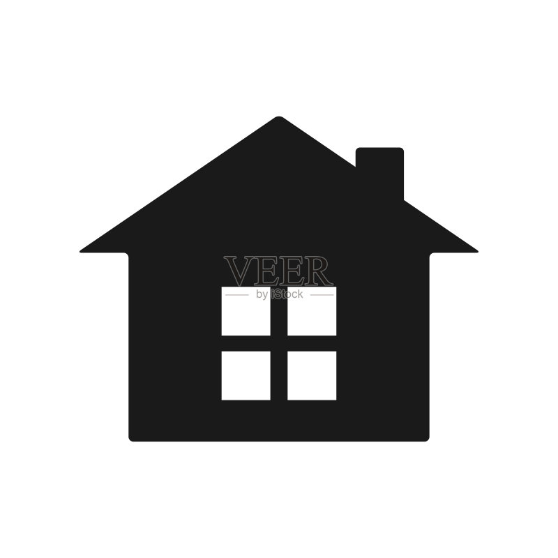 潮流扁平风格房屋图标矢量Logo模板图标素材