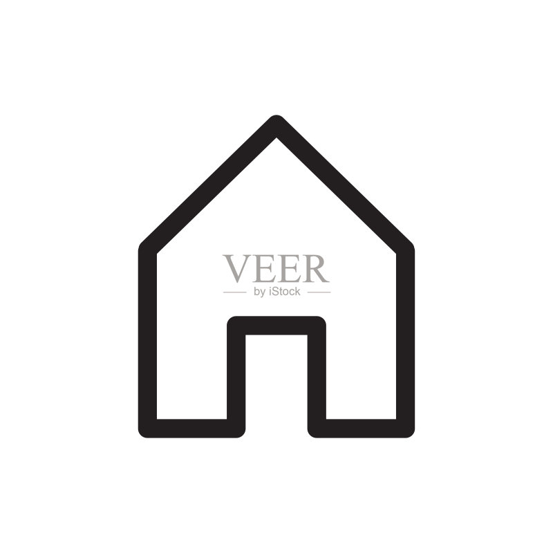 潮流扁平风格房屋图标矢量Logo模板图标素材