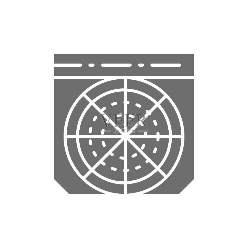 披萨盒外卖灰色图标图标素材