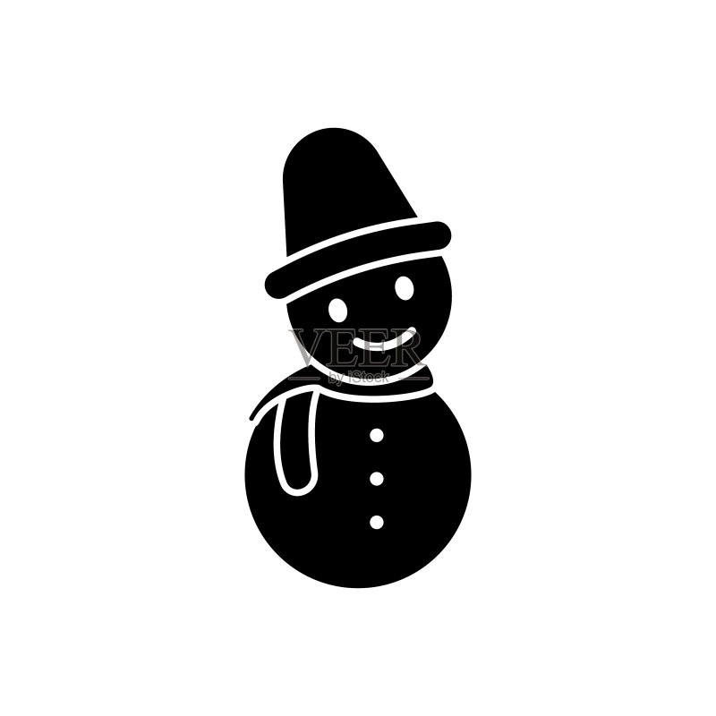 雪人图标冬季符号设计模板图标素材