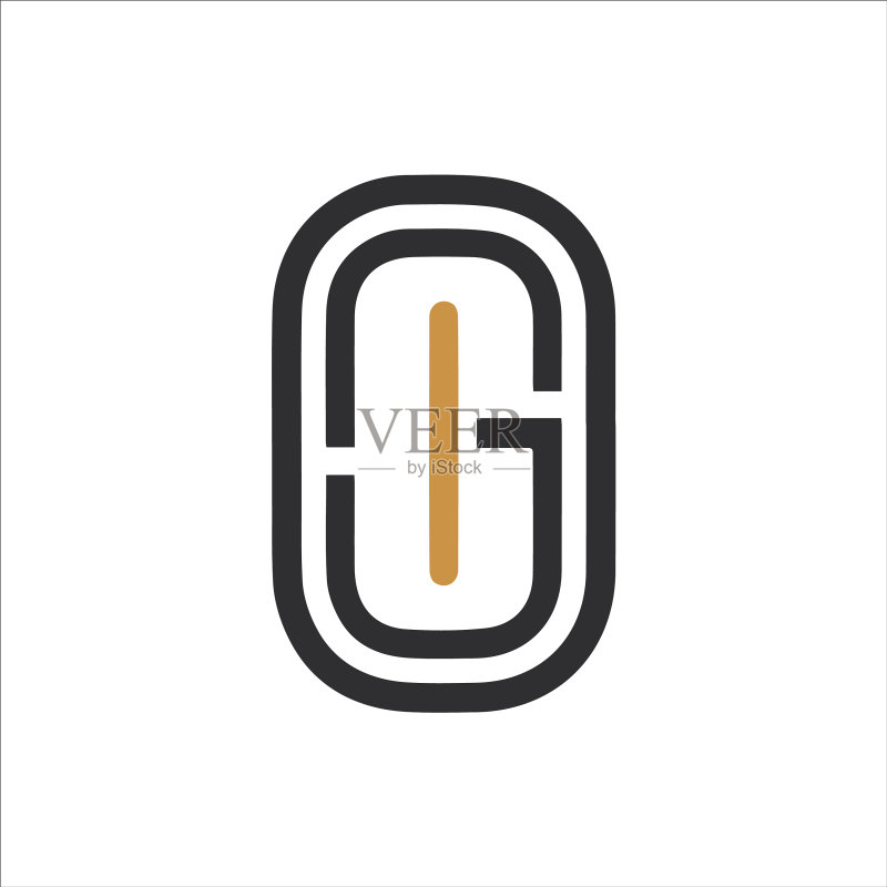 字母GO或OG logo设计图标素材