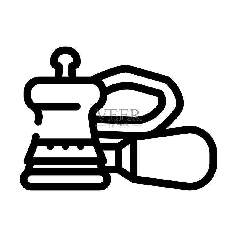 轨道砂光机工具线性图标矢量图图标素材