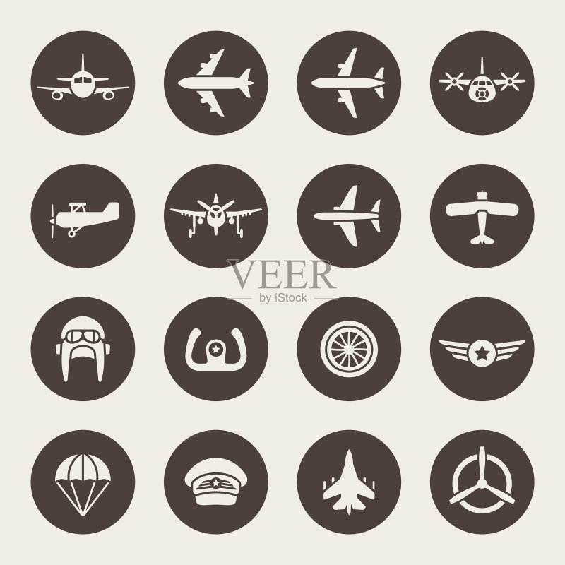 航空矢量图标图标素材