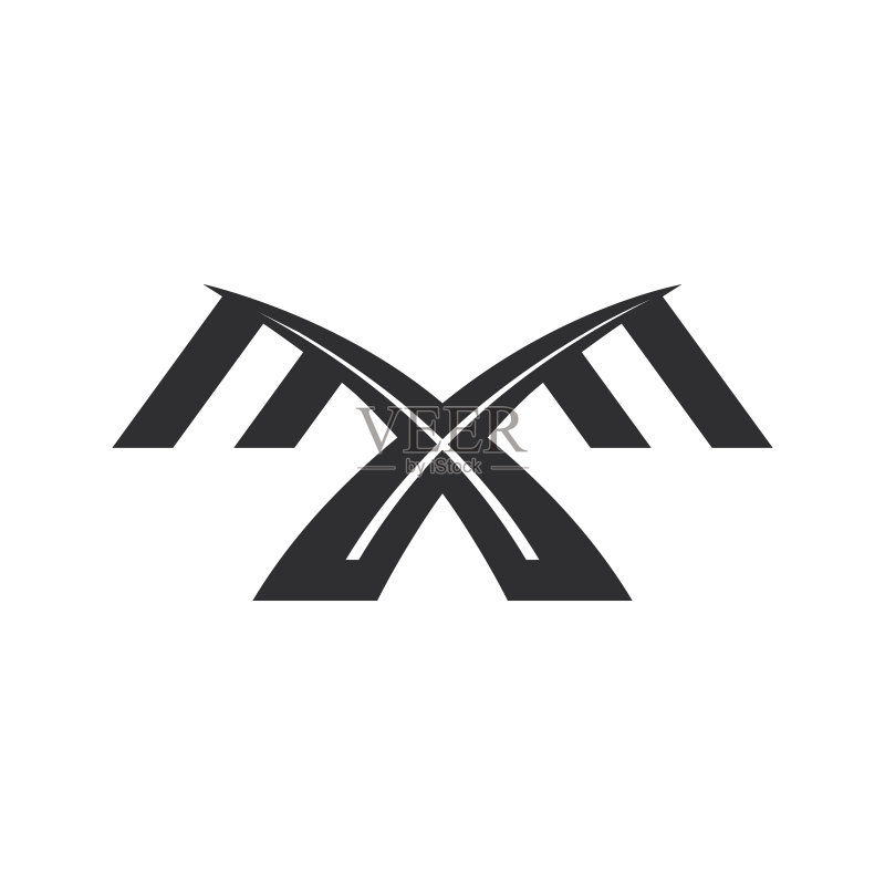 FX字母logo或XF logo设计图标素材