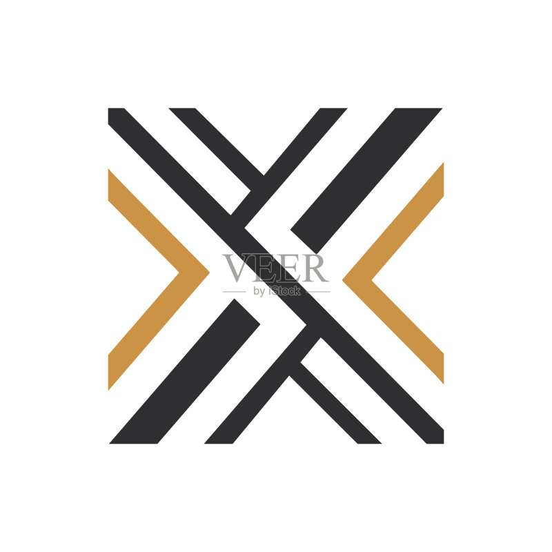 FX字母logo或XF logo设计图标素材