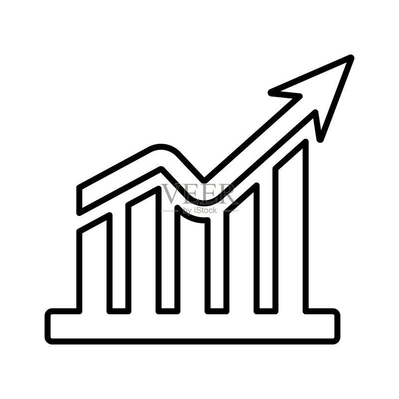 统计商业增长轮廓图标图标素材