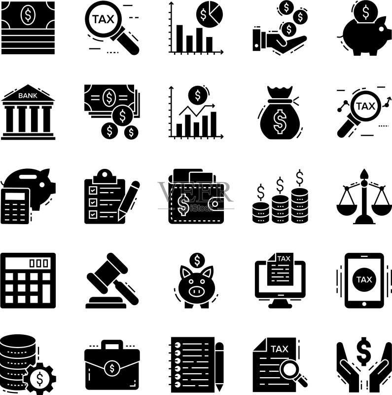 金融和税务图标图标素材