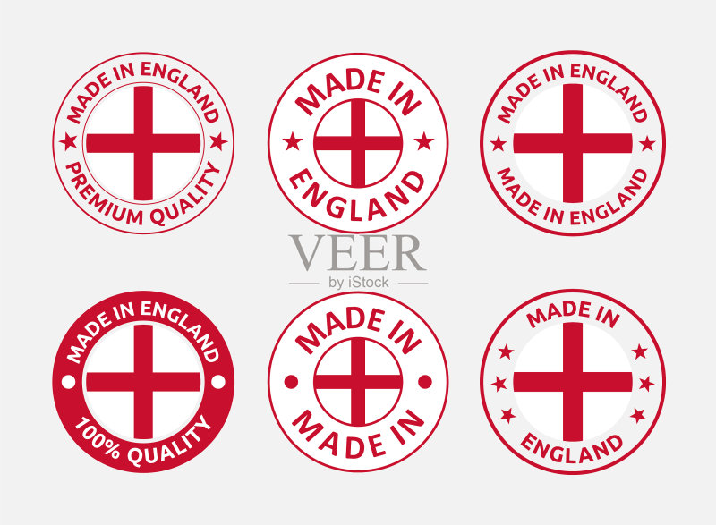 英国制造标签集图标素材