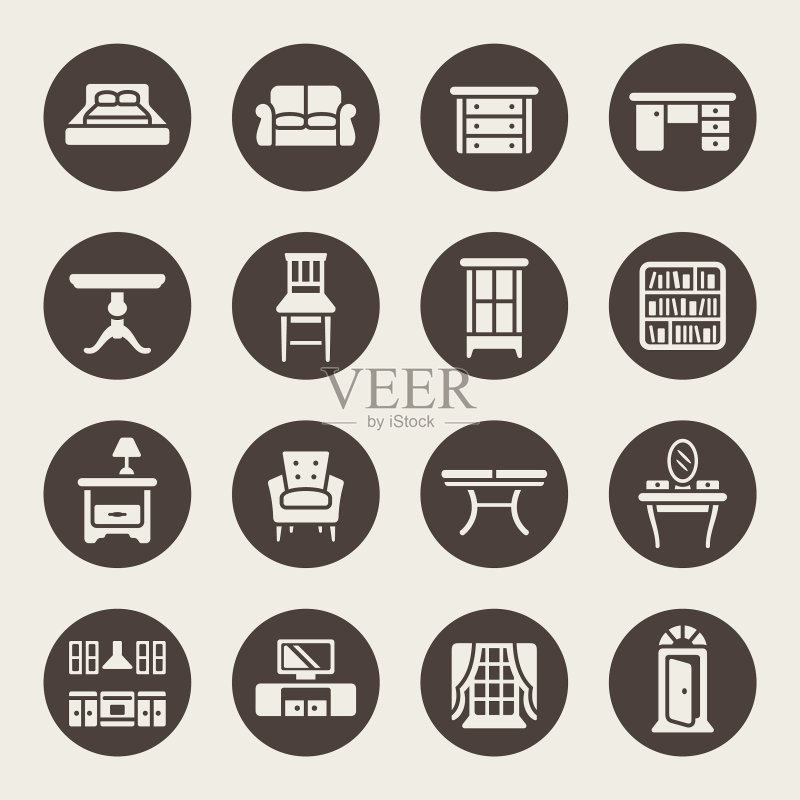 家具矢量图标图标素材
