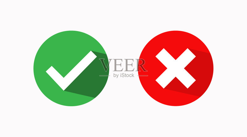 对错图标或符号图标素材