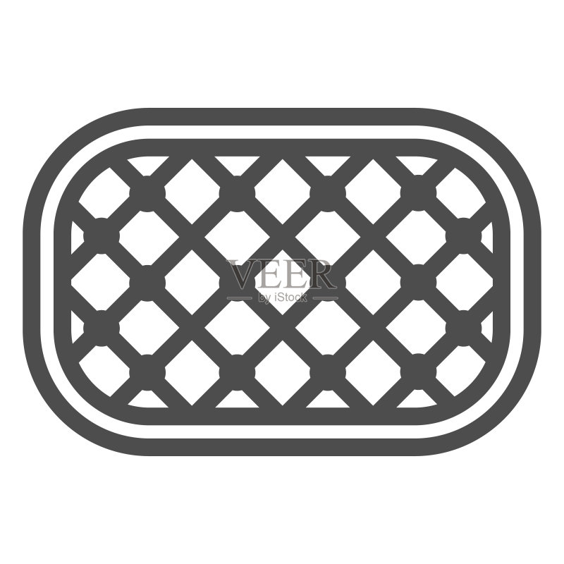 尼斯洋葱馅饼线条图标图标素材