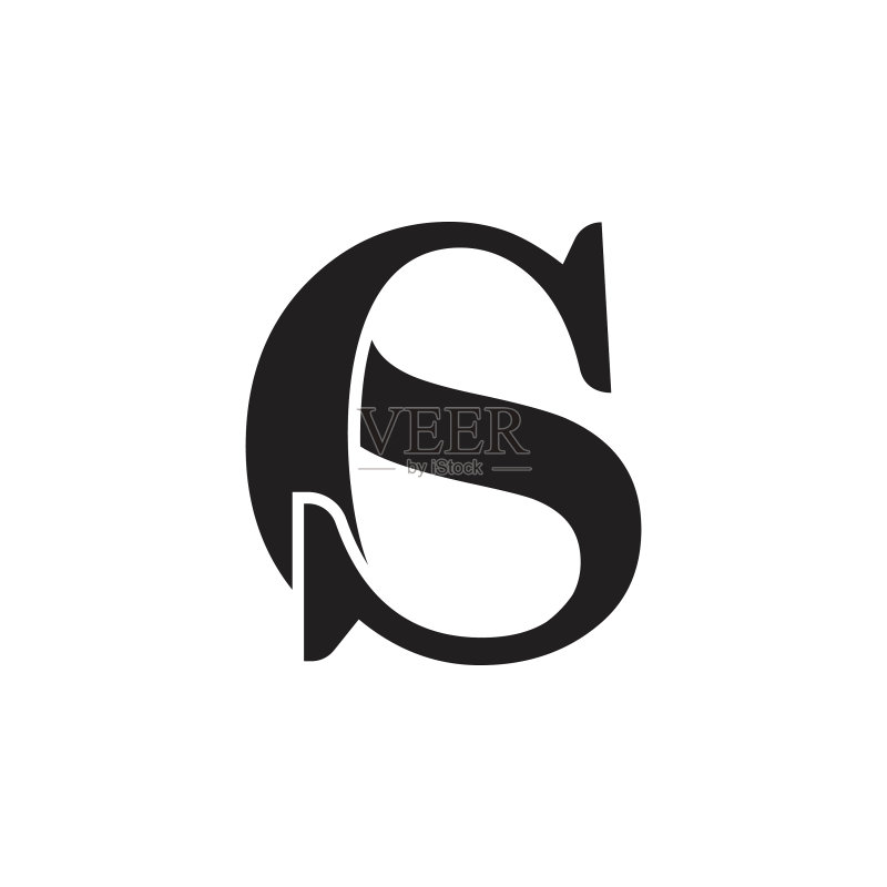 字母CS简约链接字体标志图标素材