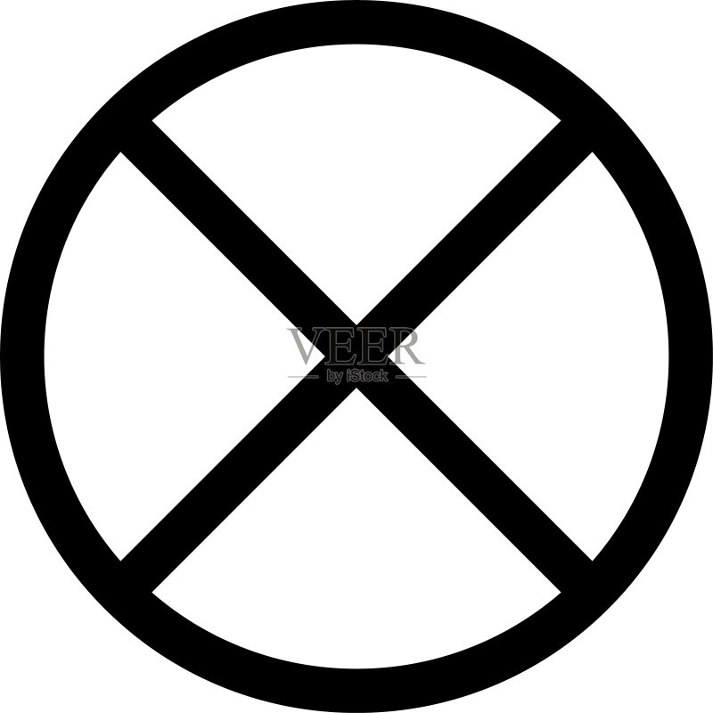 带边距的禁止标志图标图标素材