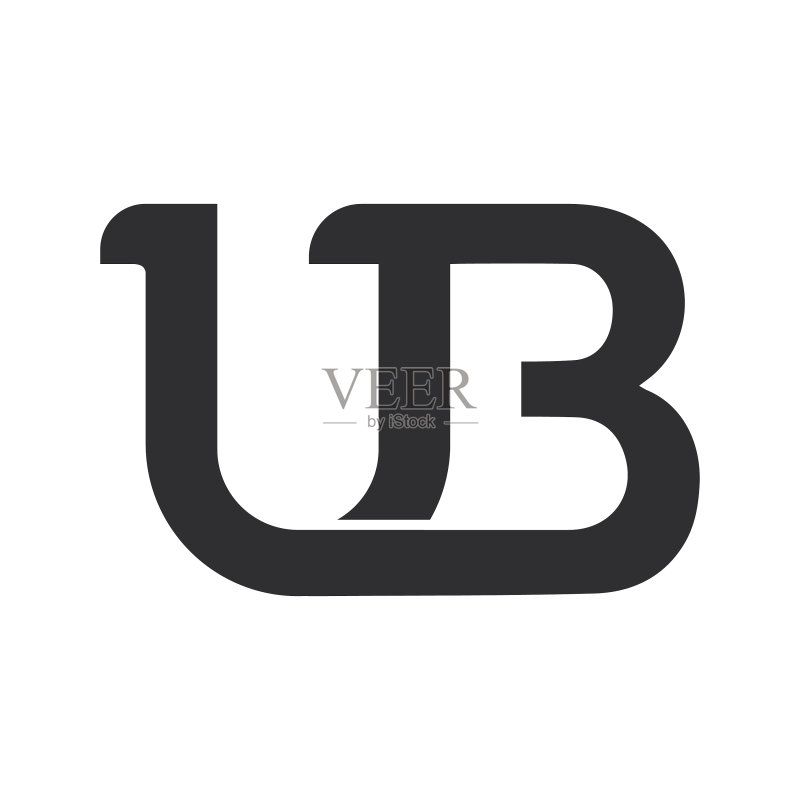 UB或BU首字母logo设计图标素材