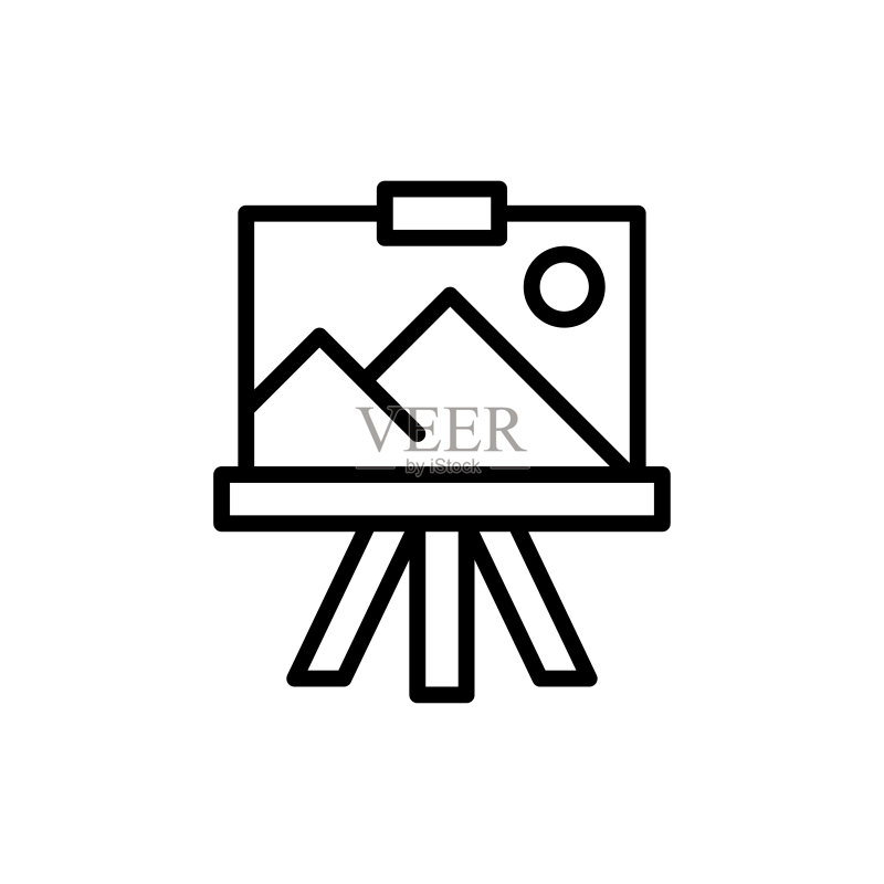 矢量轮廓图标风格插画艺术作品。EPS 10文件图标素材