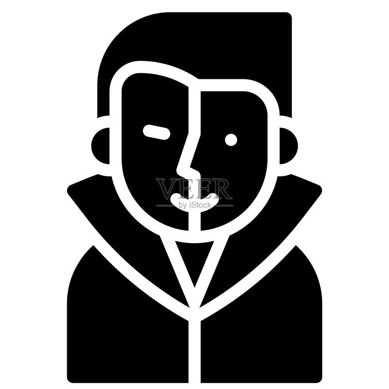 幽灵面具服装图标万圣节服装派对图标素材