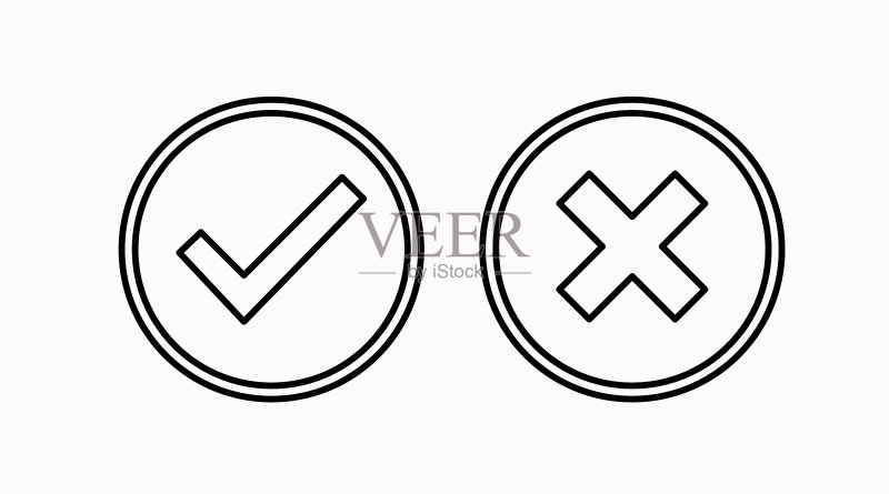 是和否图标或正确和错误图标图标素材