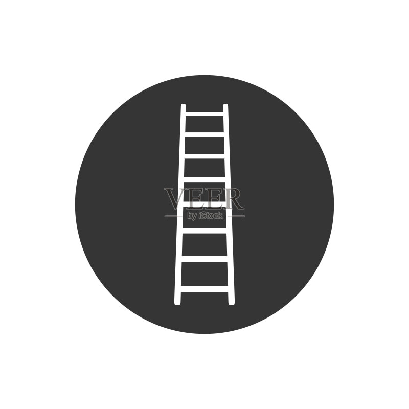 白色阶梯图标矢量图logo模板图标素材