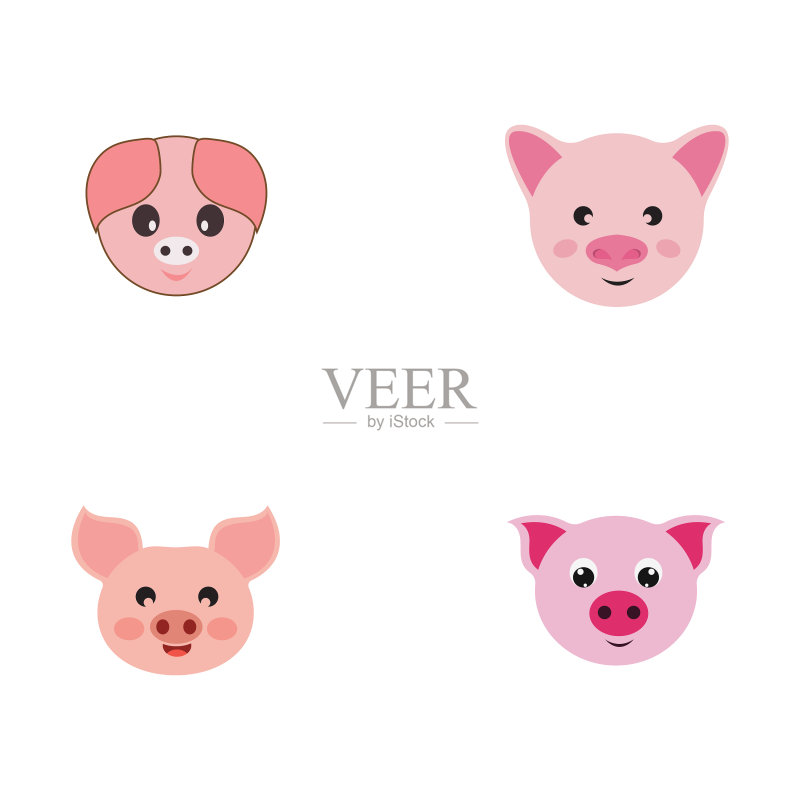 小猪头像图标Logo图标素材