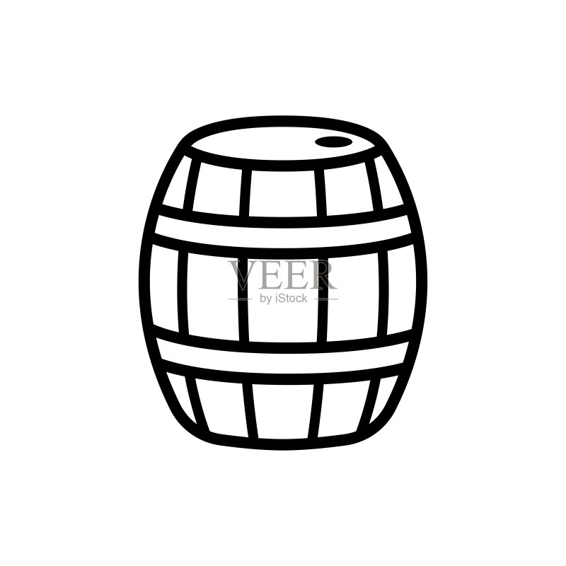 木桶图标设计矢量模板图标素材