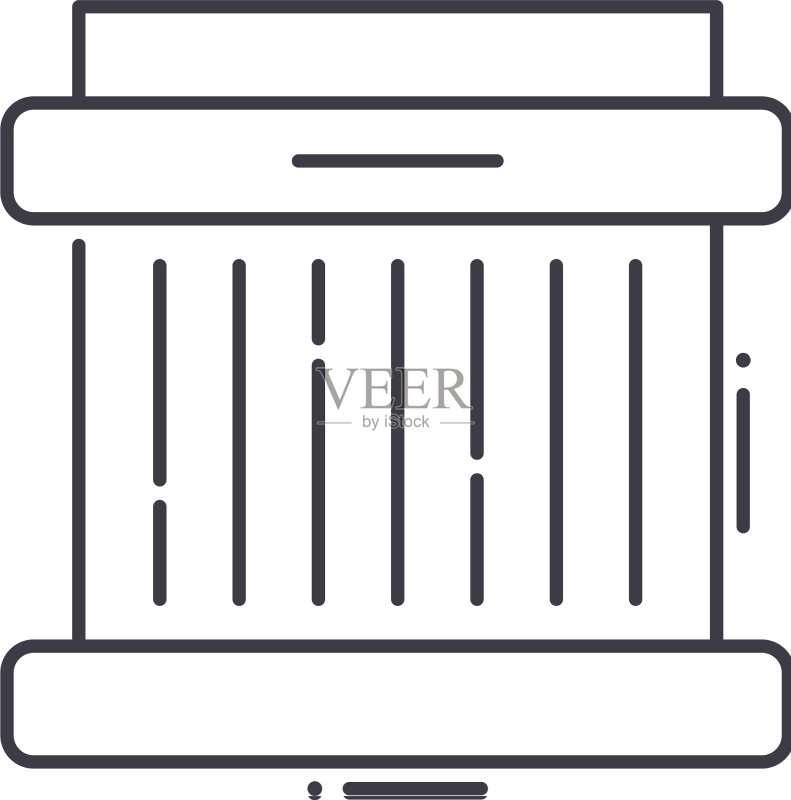 空气滤清器线性隔离图标图标素材