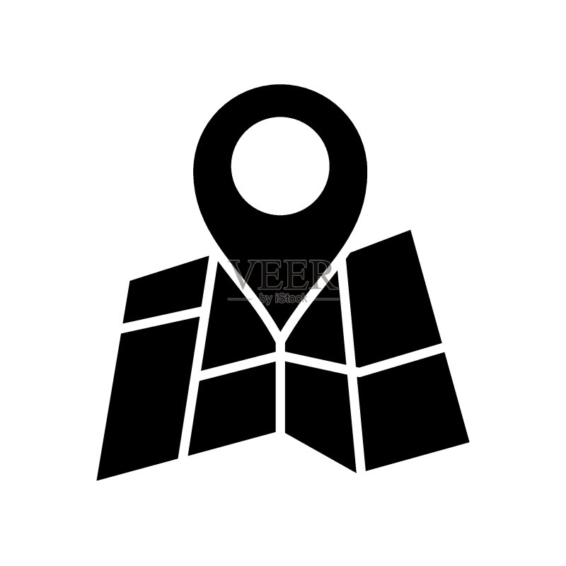 黑白方块女性人像图标图标素材