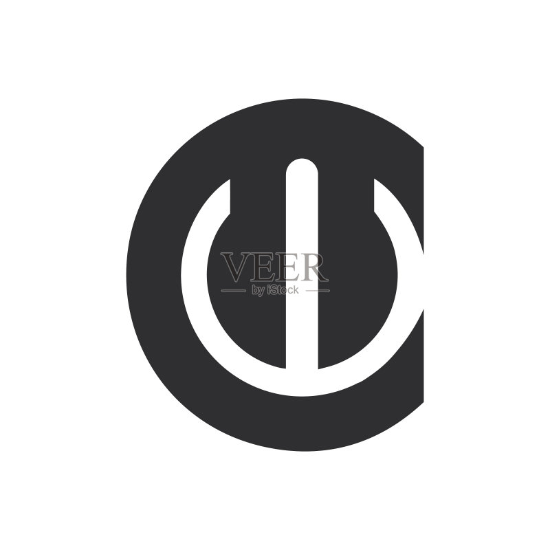 字母CW或WC标志设计图标素材