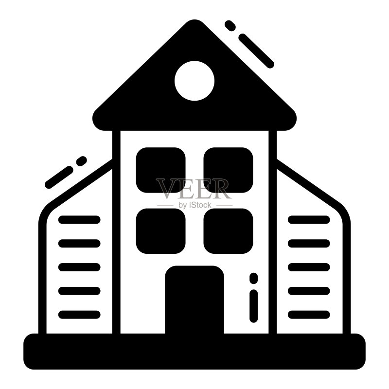 房屋建筑地图定位导航黑色图标,交通旅游矢量图标图标素材