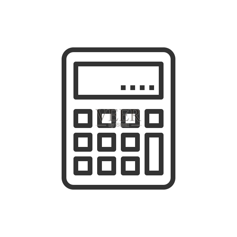 计算器教育图标矢量图图标素材