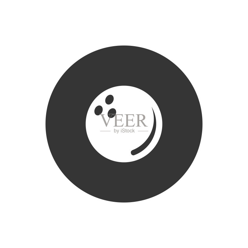 保龄球白色图标矢量图图标素材
