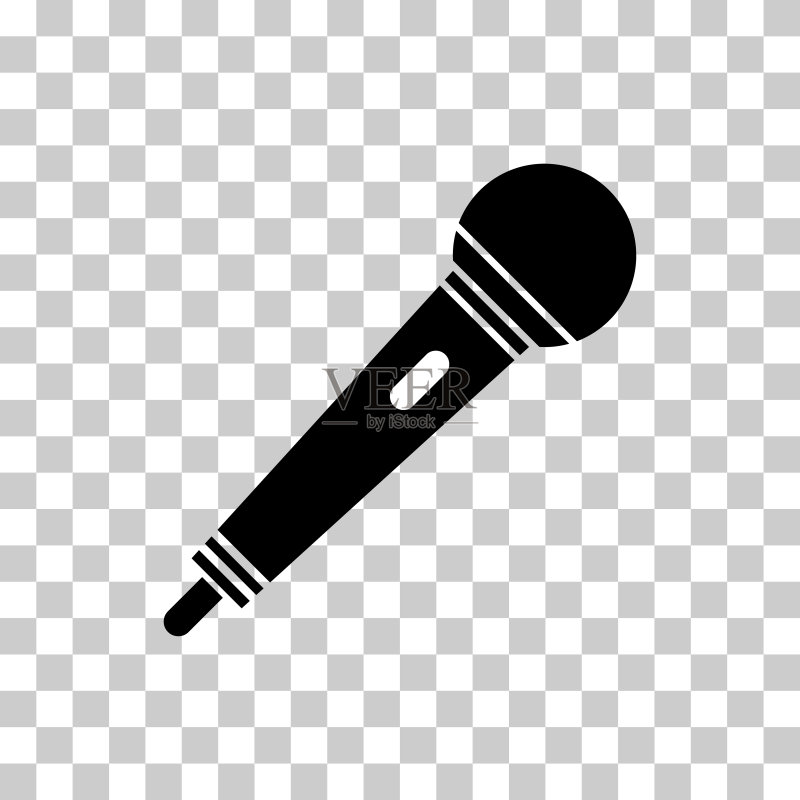 麦克风图标音频语音符号录音音乐会标志网页按钮设计卡拉OK演讲图标素材