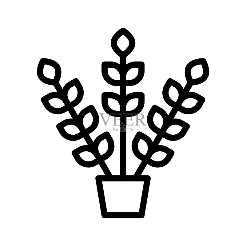 花盆小麦感恩节图标图标素材