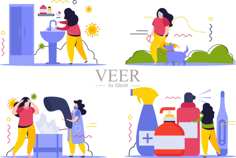 卫生概念图标集图标素材