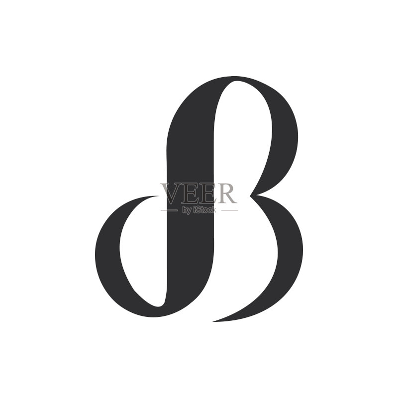 字母BD或DB标志设计图标素材