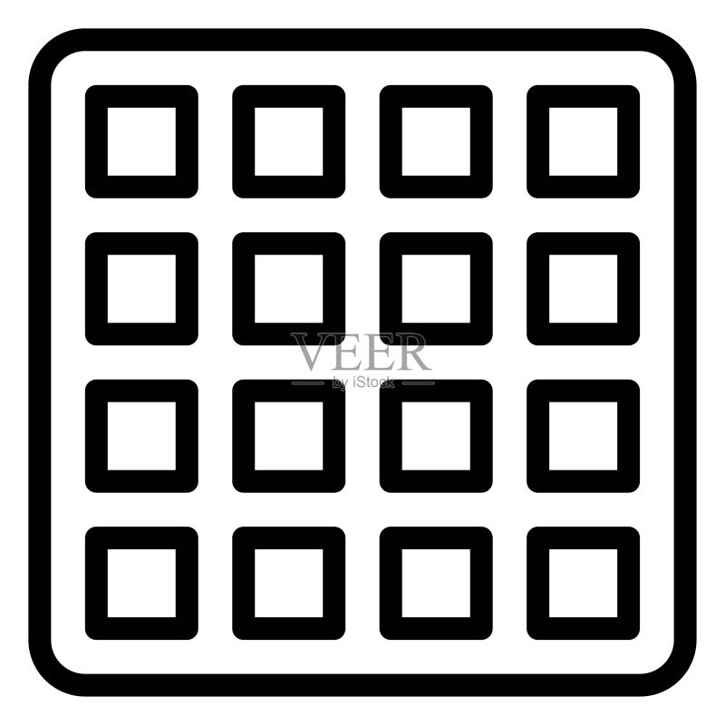 华夫饼图标,烘焙相关矢量素材图标素材