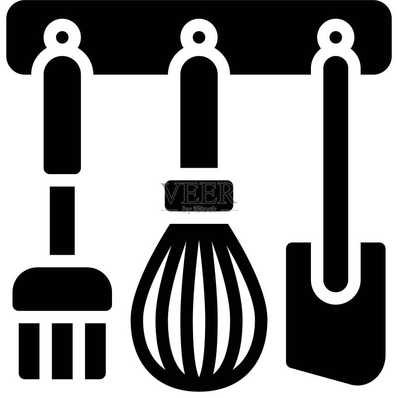 烘焙工具图标,面包店和烘焙相关矢量图标素材