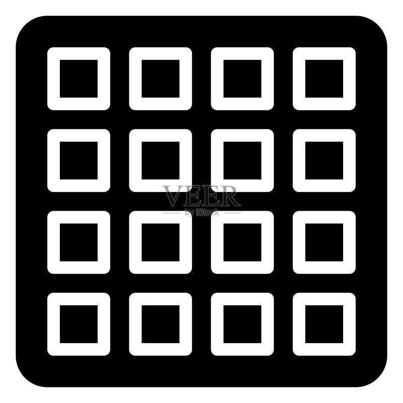 华夫饼图标,烘焙相关矢量素材图标素材