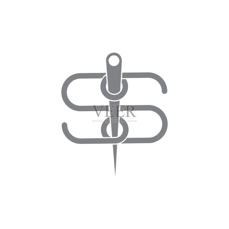 字母S线状针形Logo图标素材