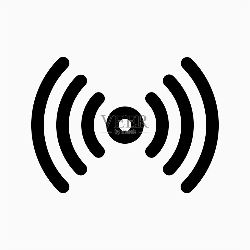白色背景上的WiFi热点共享图标图标素材